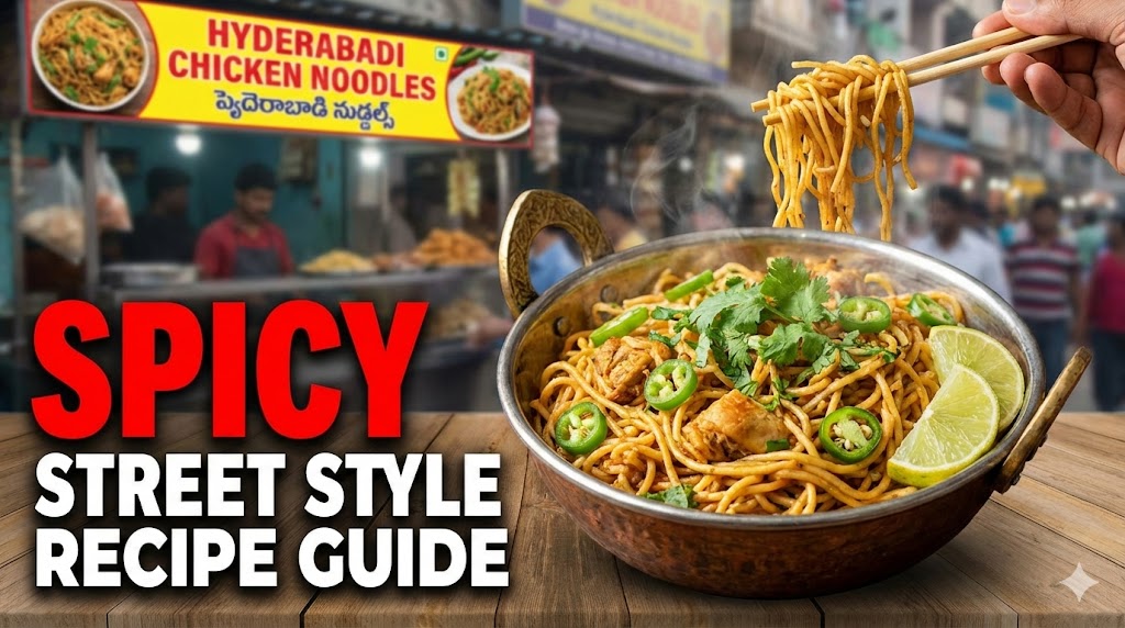 Hyderabadi Chicken Noodles Recipe – Spicy Street Style Full Recipe Guide